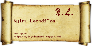 Nyiry Leonóra névjegykártya